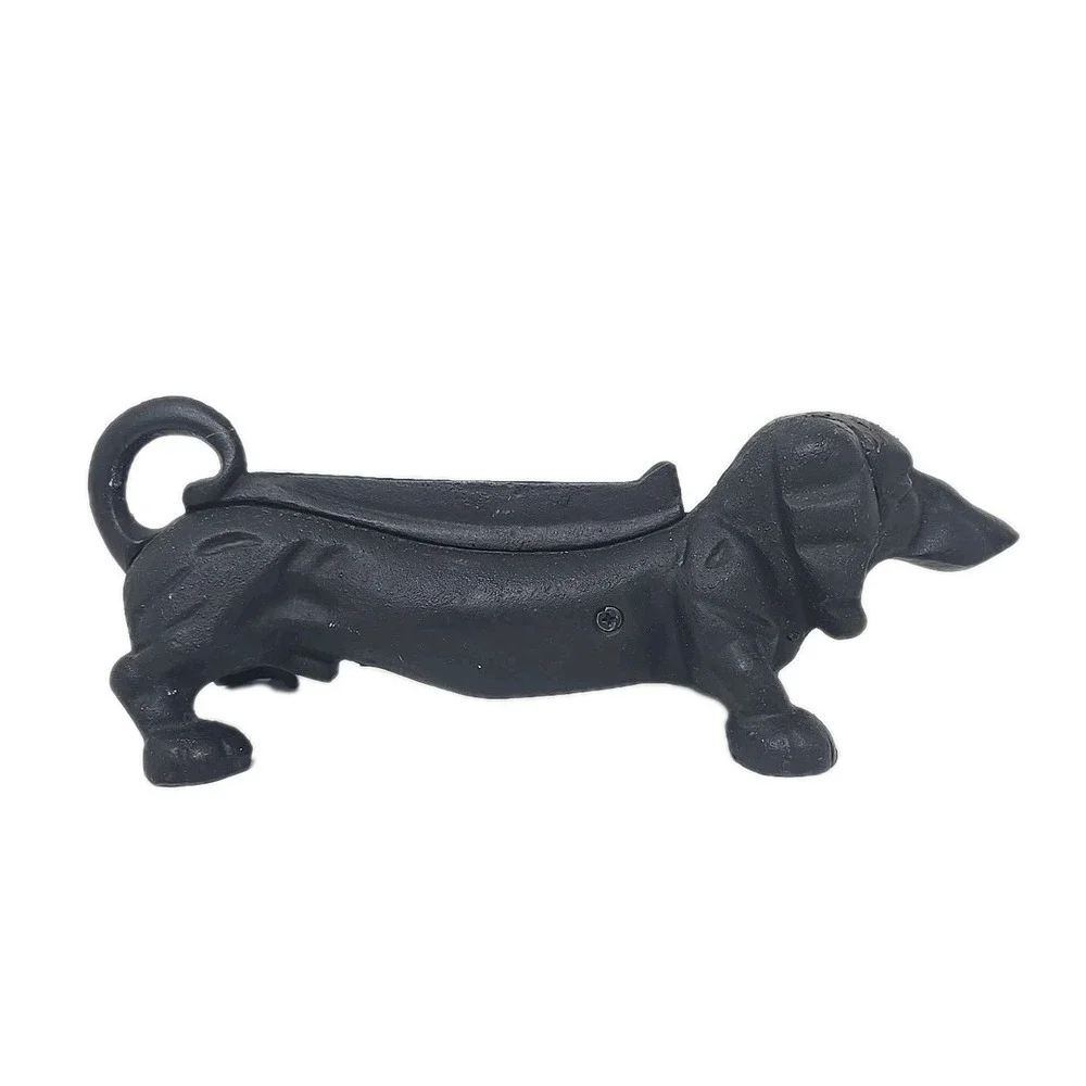 Vintage Cast Iron Dachshund Dog Boot Shoe Scraper Door Stop  U141